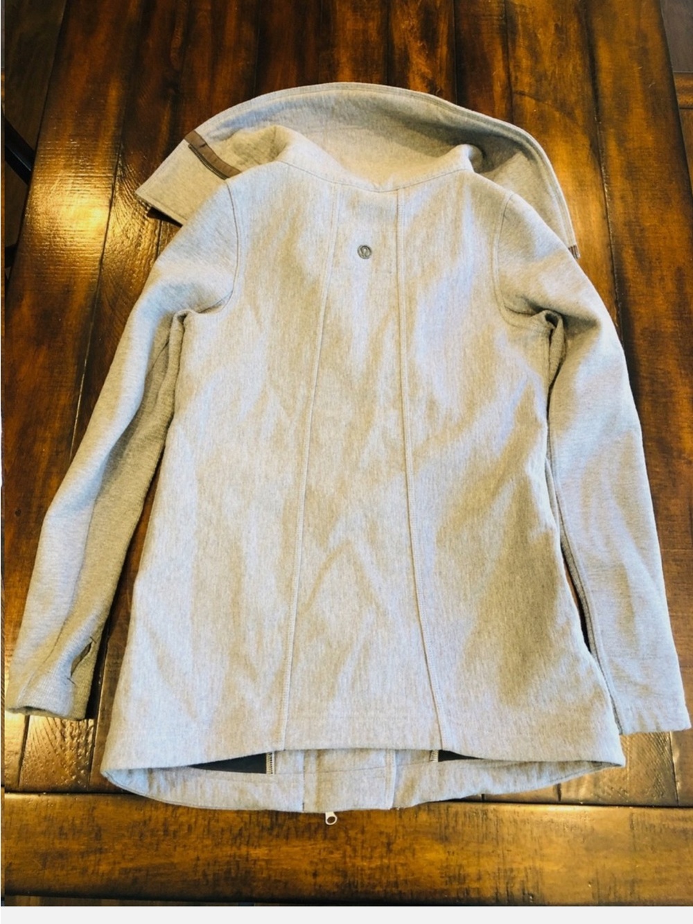 Lululemon Virasana Blanket Wrap Gray Women Size 8 Jacket Coat - Picture 8 of 16